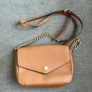 Michael Kors Brown Crossbody Bag with Gold Hardware